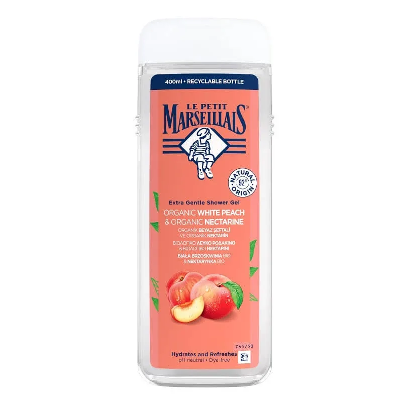 Le Petit Marseillais White Peach Bio și Nectarine Bio Gel de duș, 400 ml — preț și oferte