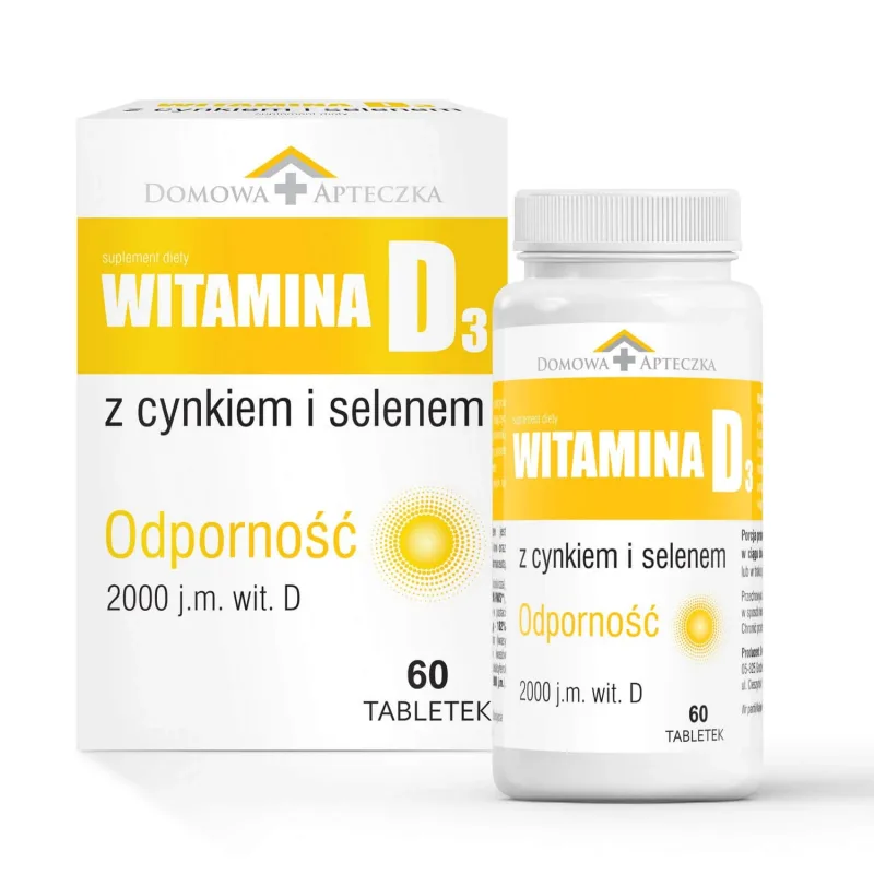 Home Pharmacy, Vitamina D3 cu zinc și seleniu, 60 comprimate Domowa Apteczka — preț și oferte