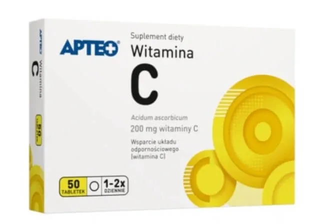 Apteo Vitamina C 200mg, 50 comprimate — preț și oferte