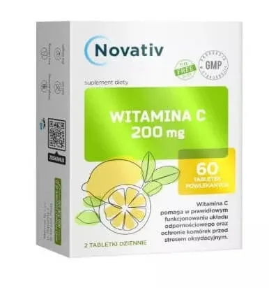 Novativ Vitamina C 200 mg, 60 comprimate — preț și oferte