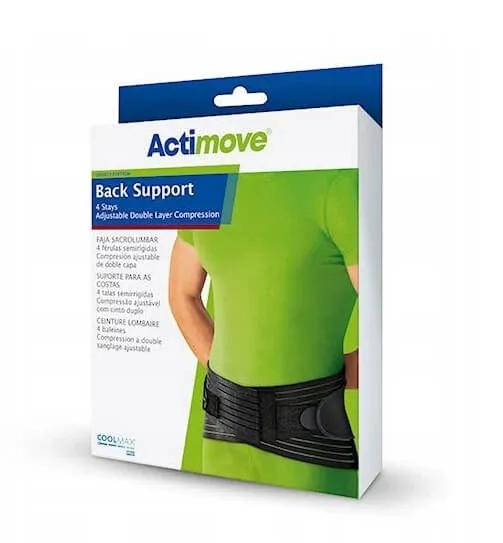 Actimove Back Support 4 Stays reglabil dublu strat compresie lombară și sacral Orthosis negru M — preț și oferte