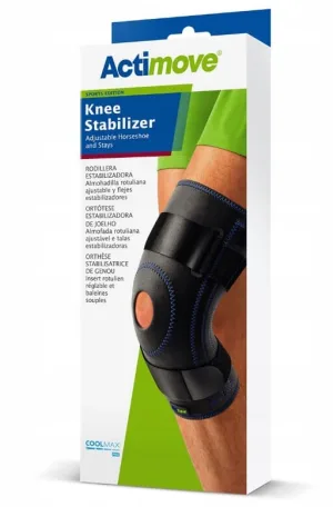 Actimove Stabilizator de genunchi ajustabil Horseshoe și Stays Suport pentru articulația genunchiului negru XL