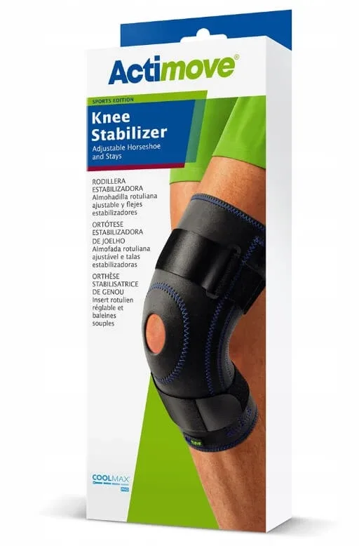 Actimove Stabilizator de genunchi ajustabil Horseshoe și Stays Suport pentru articulația genunchiului negru XL — preț și oferte