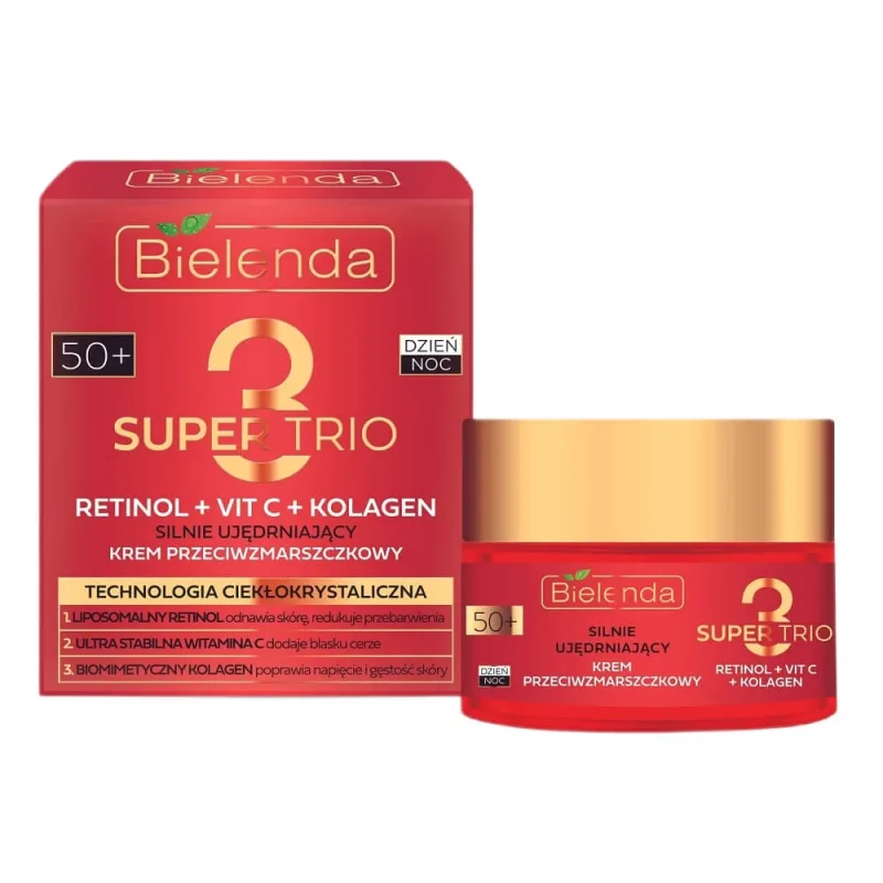 Bielenda Super Trio Cremă antirid cu fermitate puternică 50+, 50 ml — preț și oferte