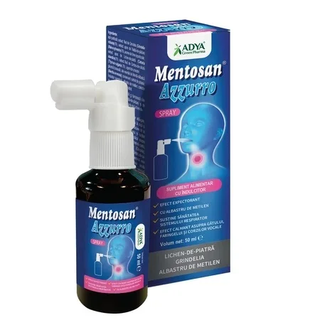 Mentosan Azzuro, 50 ml, Adya Green Pharma Adya GreenPharma — preț și oferte