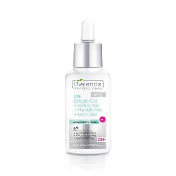 Bielenda 40% acid salicilic + acid azelaic + acid mandelic + acid lactic, 30 ml — preț și oferte