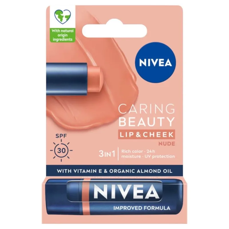 Nivea Lip Care 3-in-1 Ruj nude, 4.8 g — preț și oferte