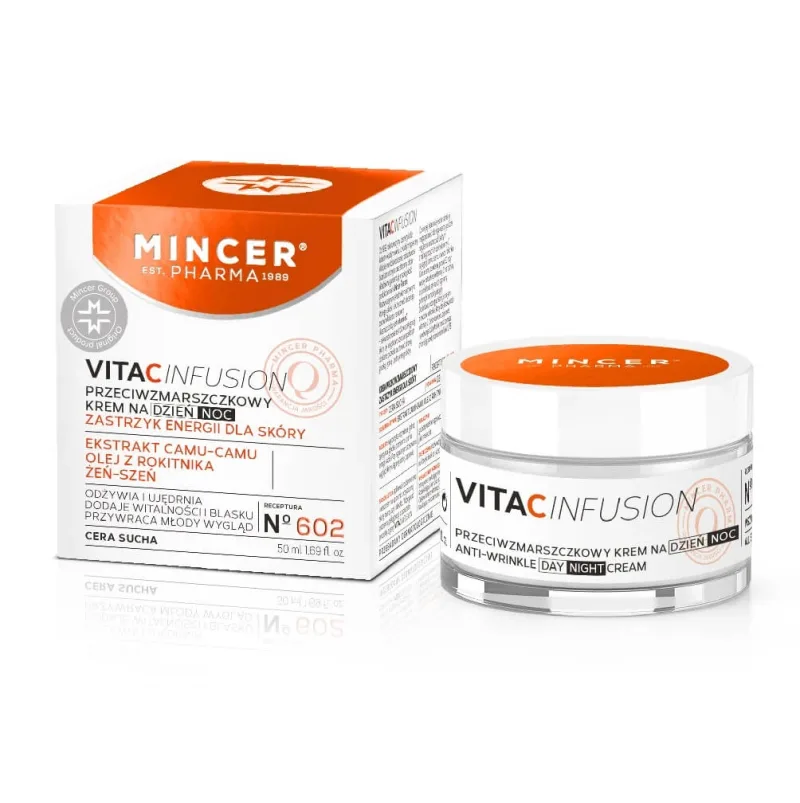 Mincer Pharma Vita C Infusion Cremă antirid de zi/noapte nr.602, 50 ml — preț și oferte