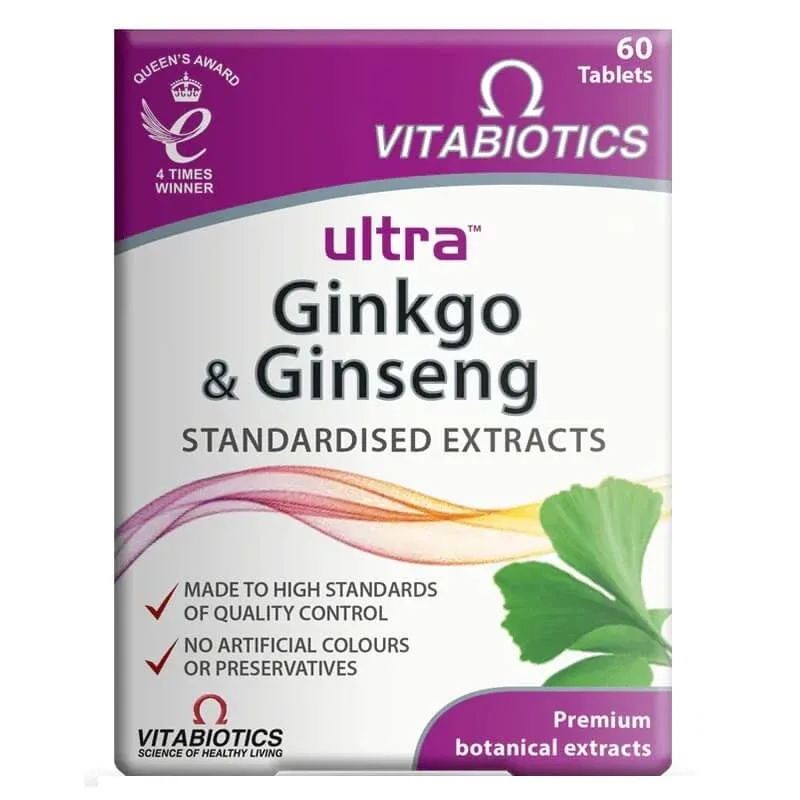 Vitabiotics Ultra Ginkgo & Ginseng, 60 comprimate — preț și oferte