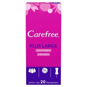 Carefree Plus Tampoane sanitare mari, parfum deschis, 20 buc