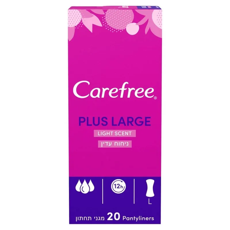 Carefree Plus Tampoane sanitare mari, parfum deschis, 20 buc — preț și oferte