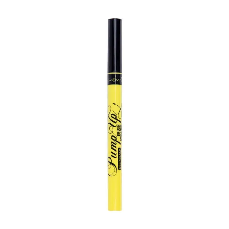 Lovely Pump Up Brush Eyeliner negru cu pensulă de precizie Deep Black — preț și oferte