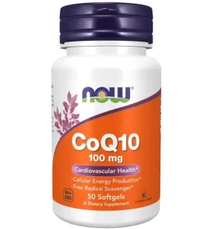 Now Foods Coenzima Q10 + Vitamina E, 50 capsule