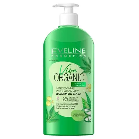 Eveline Cosmetics Viva Loțiune organică de corp bioAloe + ulei de cânepă, 350 ml — preț și oferte