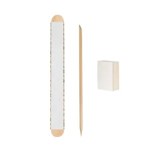 Staleks Pro Expert set de unică folosință fișier drept 100/180 + bloc de lustruire + stick
