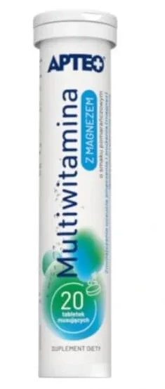 Apteo Multivitamine cu magneziu, aromă de portocale, 20 comprimate efervescente — preț și oferte