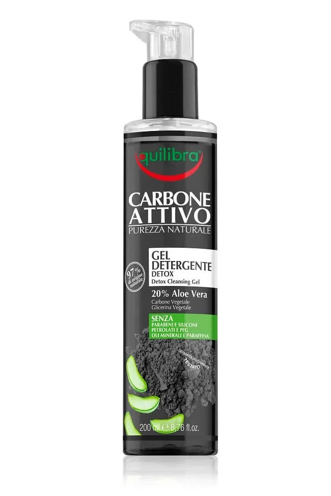 Equilibra, Gel purifiant de curățare facială cu cărbune activ, 200 ml — preț și oferte