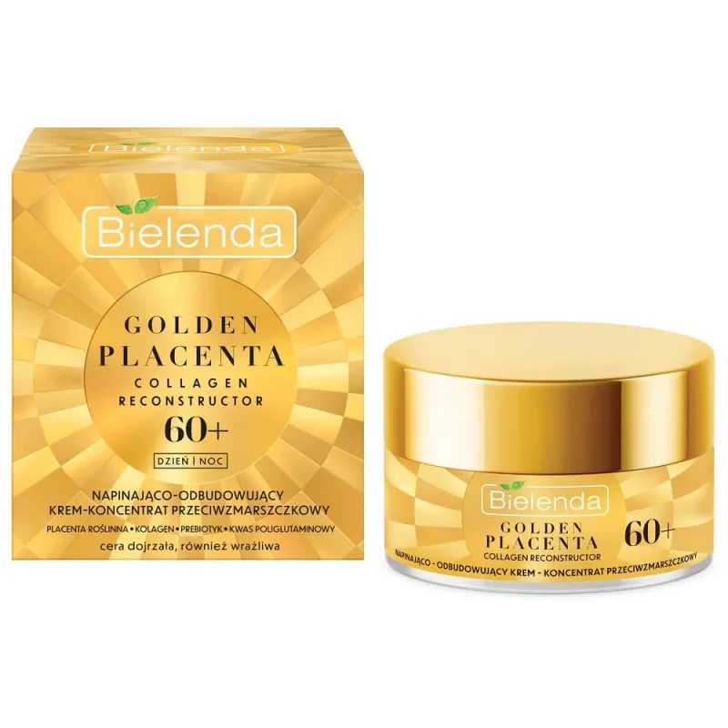Bielenda Golden Placenta 60+ Cremă-concentrat antirid pentru întărirea pielii, 50 ml — preț și oferte