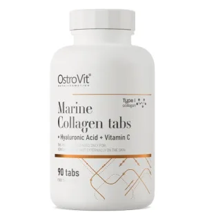 Colagen marin OstroVit + acid hialuronic + vitamina C, 90 comprimate