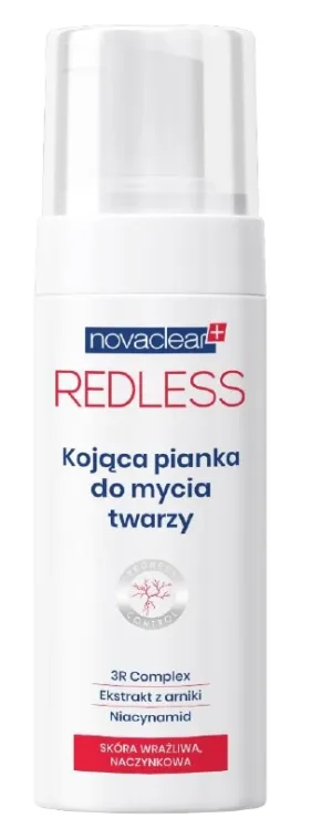 Novaclear, Spumă de curățare facială liniștitoare Redless, 100 ml