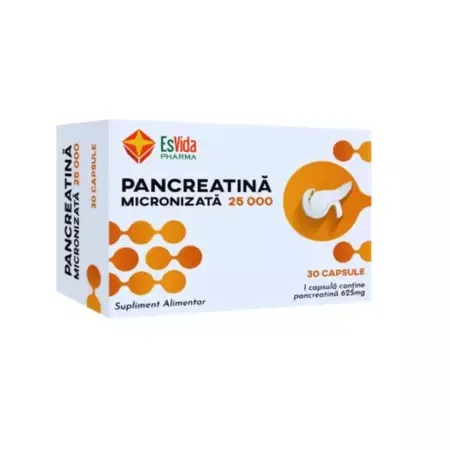 Pancreatina Micronizata 25000, 30 capsule – Esvida Pharma — preț și oferte