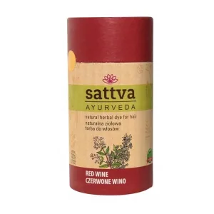 Sattva Natural Herbal Dye Vopsea de păr pe bază de plante Red Wine, 150g