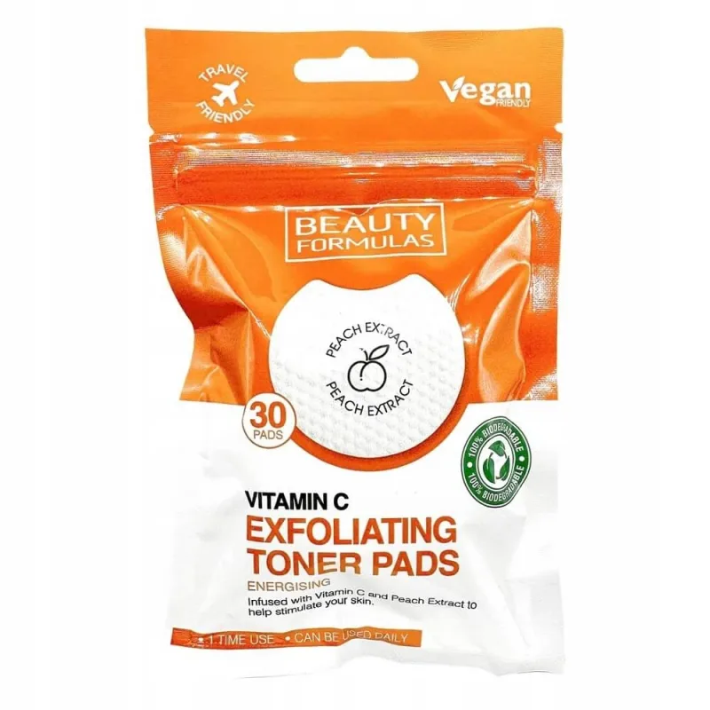 Beauty Formulas Tampoane exfoliante saturate cu vitamina C, 30 bucăți — preț și oferte