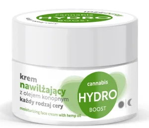 Idee Derm Cremă hidratantă de zi și de noapte pentru toate tipurile de ten cu ulei de cânepă, 50 ml