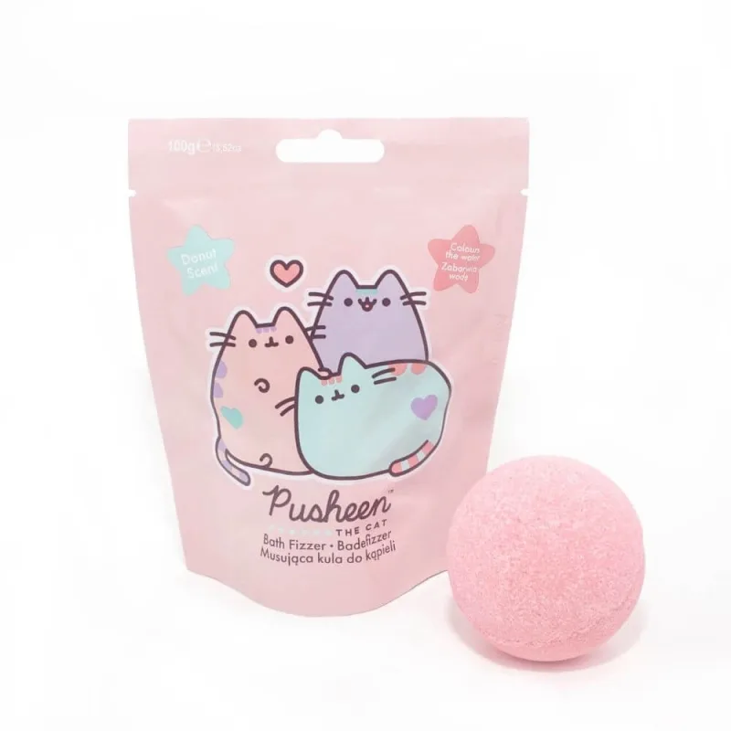 Pusheen Bath Fizzer Minge de baie strălucitoare Căpșuni, 100g — preț și oferte