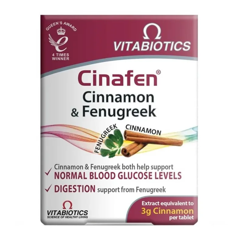 Vitabiotics Cinafen Cinnamon amp; Schinduf, 60 comprimate — preț și oferte