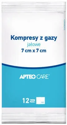 Apteo Care compresă de tifon sterilă 7 cm x 7 cm 1 pachet de 3 bucăți