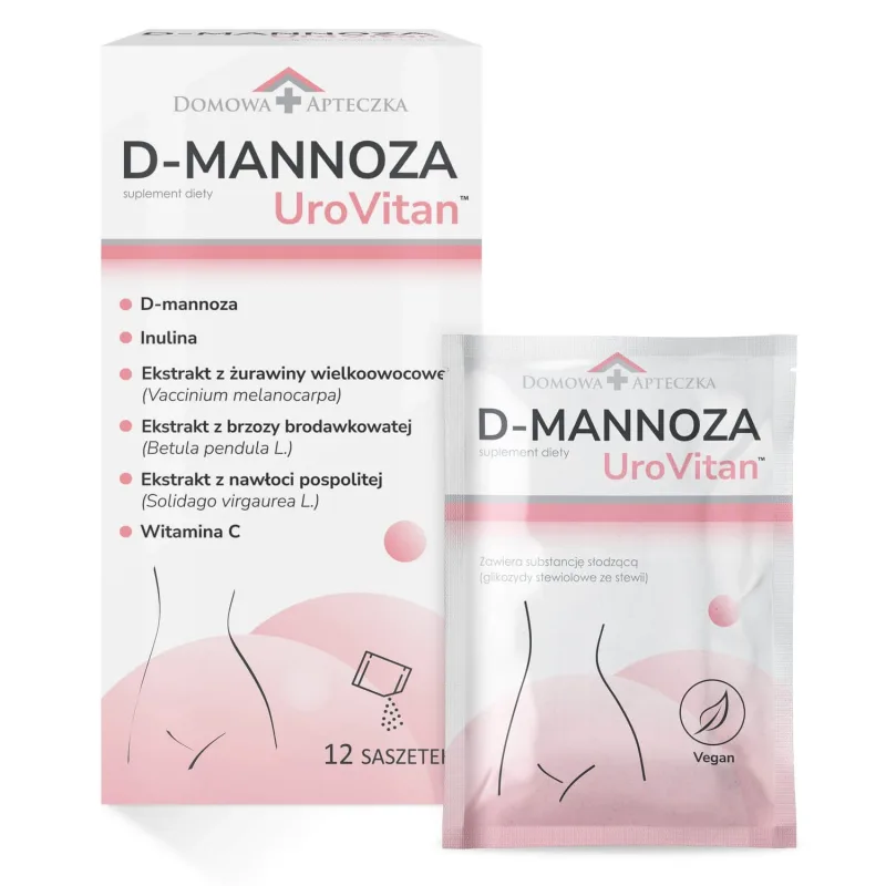 Acasă Farmacie D-Mannose UroVitan, 12 pliculețe Domowa Apteczka — preț și oferte