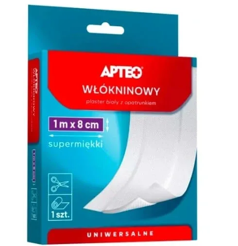 Tencuială nețesută, Apteo Care cu pansament, 1m x 8cm, 1 buc — preț și oferte