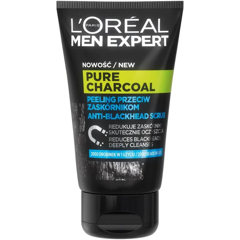 L oreal Men Expert Anti-Blackhead Peeling Pure Power Charcoal, 100 ml — preț și oferte