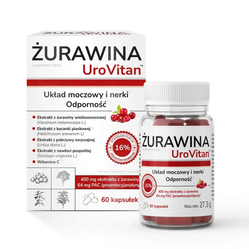 Home Trusa de prim ajutor Cranberry UroVitan, 60 capsule Domowa Apteczka — preț și oferte