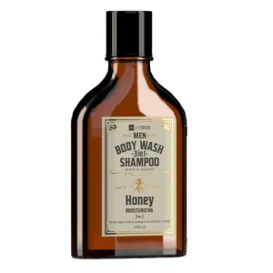 HiSkin Men Whisky Gel de spălare pentru corp și șampon pentru păr și barbă 3în1 Miere, 100ml