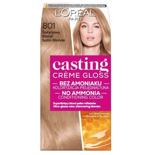L oreal Casting Colour 801 Satin Blonde, 48 ml + 72 ml + 60 ml L'Oréal Paris — preț și oferte