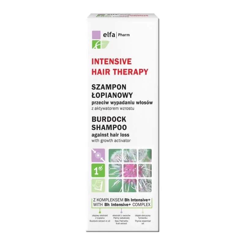 Elfa Pharm Intensive Hair Therapy Șampon de brusture împotriva căderii părului cu activator de creștere, 200 ml — preț și oferte