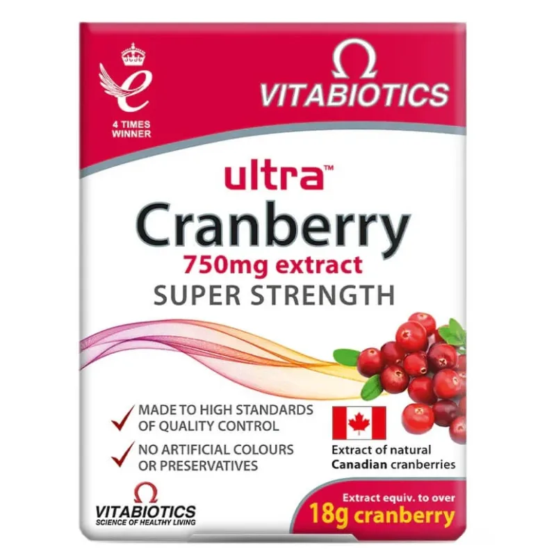 Vitabiotics Ultra Cranberry 750mg, 30 comprimate — preț și oferte