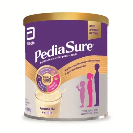 Pulbere cu aroma de vanilie PediaSure, 3-10 ani, 400 g — preț și oferte