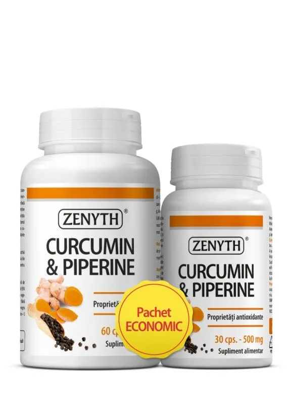 Pachet Curcumin & Piperine, 60+30 cps, zenyth — preț și oferte