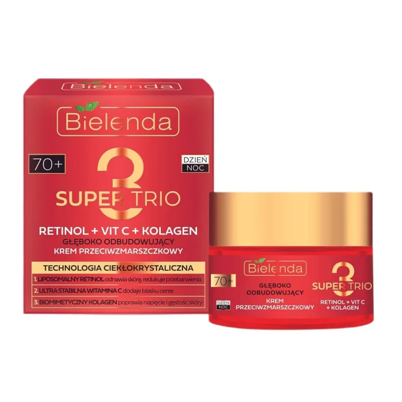 Bielenda Super Trio Cremă antirid reconstructivă profundă 70+, 50 ml — preț și oferte