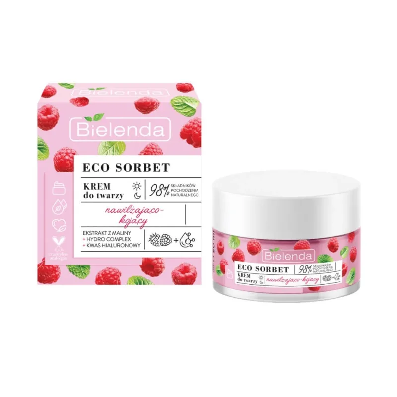 Bielenda ECO Raspberry Sorbet Cremă hidratantă și calmantă, 50 ml — preț și oferte