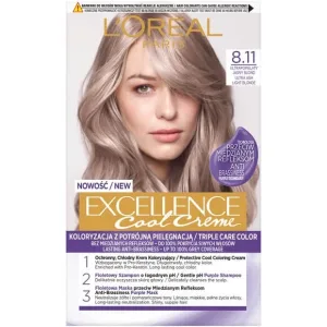 L Oreal Paris Excellence Cool Creme Dye 8.11 Ultra Ultra Alb Blond deschis