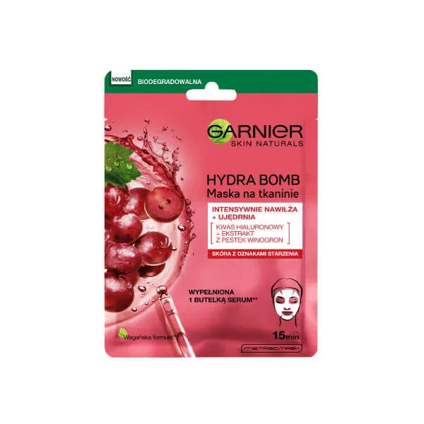 Mască Garnier Hydra Bomb cu extract de semințe de struguri, 28g — preț și oferte