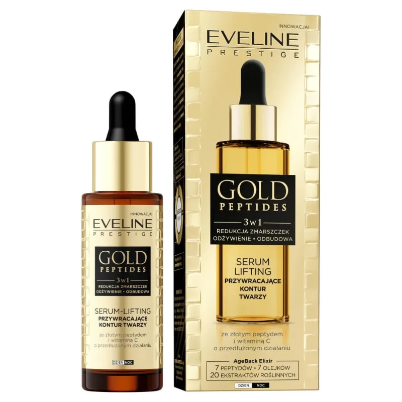 Eveline Cosmetics Gold Peptides Ser de lifting facial, 30 ml — preț și oferte