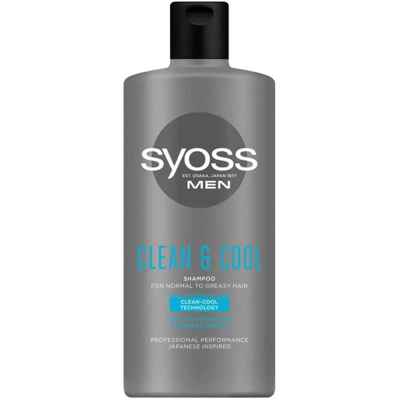 Șampon Syoss Men Clean amp; Cool pentru păr normal până la gras, 440 ml — preț și oferte