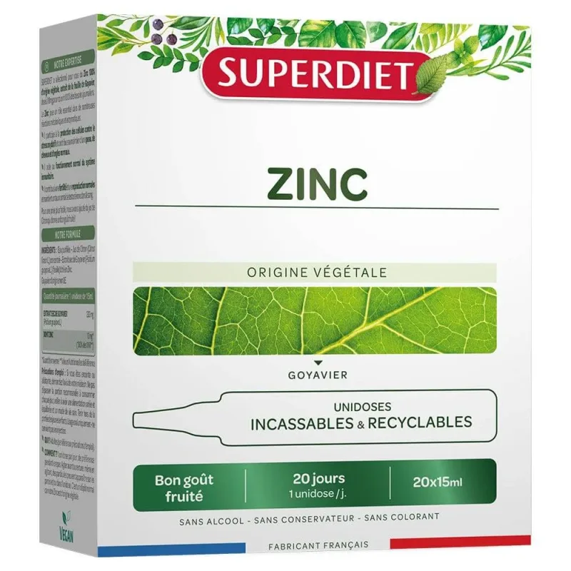 Superdiet Zinc Origine vegetală 20x15ml — preț și oferte