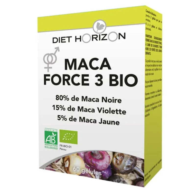 Diet Horizon Maca Force 3 Organic 60 Gelule — preț și oferte