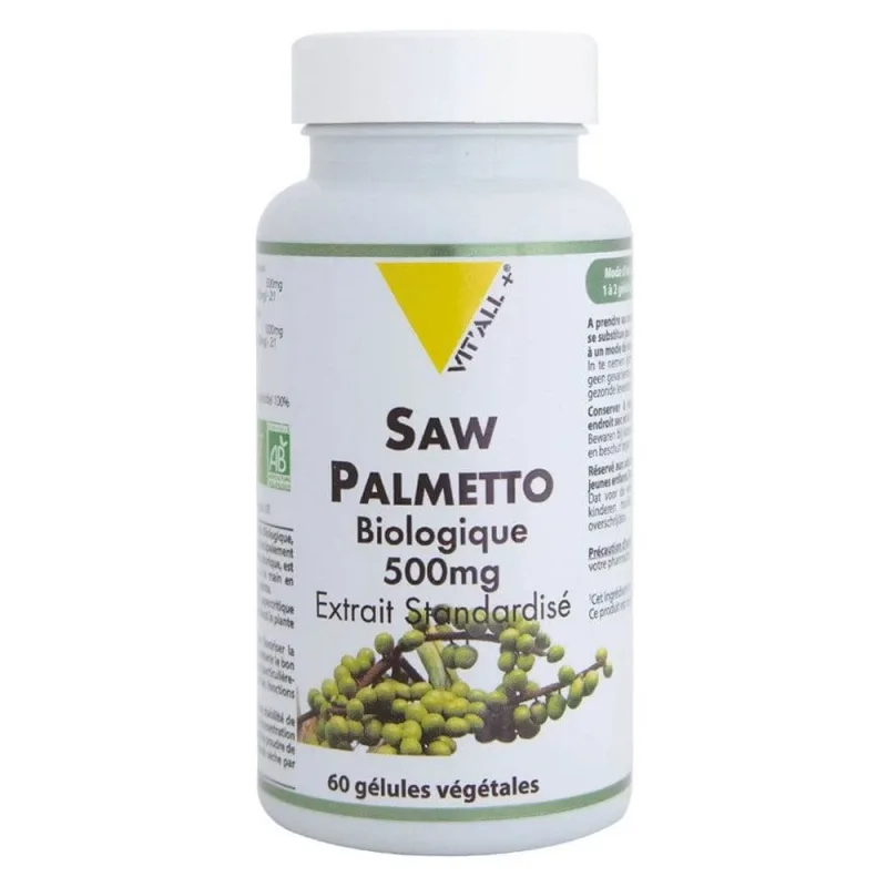 Vit'All+ Organic Saw Palmetto 500 mg 60 capsule vegetariene — preț și oferte
